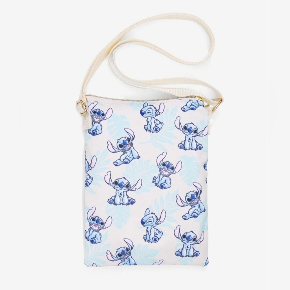 Loungefly Disney Lilo & Stitch Palm Leaves Passport Crossbody Bag - Picture 2 of 4
